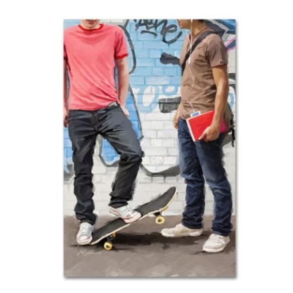 The Macneil Studio 'Hanging Out' Canvas Art, 22x32, Trademark Fine Art, Mfr#: ALI8951-C2232GG